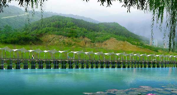 商店門頭張拉膜結(jié)構(gòu)