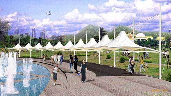 富春三中體育看臺膜結(jié)構(gòu)工程