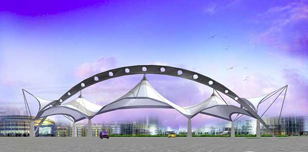 黑龍江齊齊哈爾市龍江縣龍江鎮(zhèn)二水源地周邊污水池膜結(jié)構(gòu)