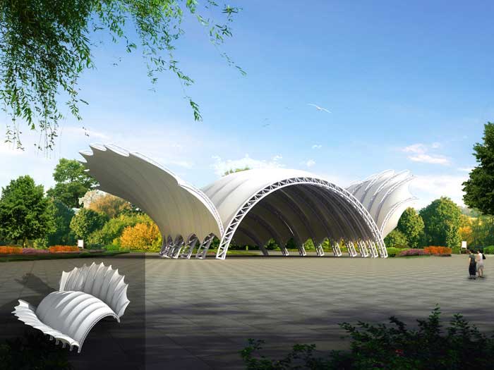 江蘇省馬壩高級中學城區(qū)分校體育看臺膜結構工程