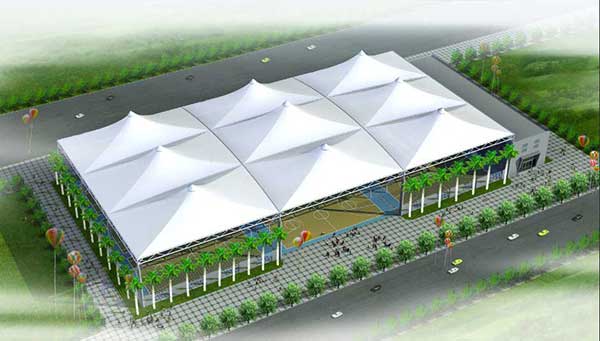 華能長(zhǎng)興電廠廠內(nèi)膜結(jié)構(gòu)車棚光伏pc項(xiàng)目