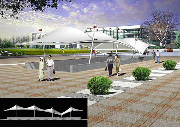 上海石化烯烴部原料罐區(qū)及含油污水池膜結(jié)構(gòu)